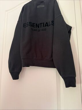 Fear of God Essentials Black Crewneck Sweatshirt